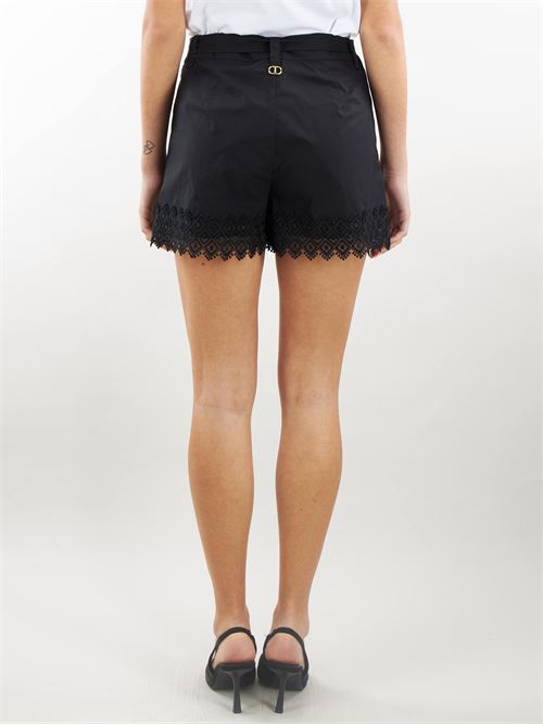 Cotton shorts with lace inserts Twinset TWIN SET |  | TT22376
